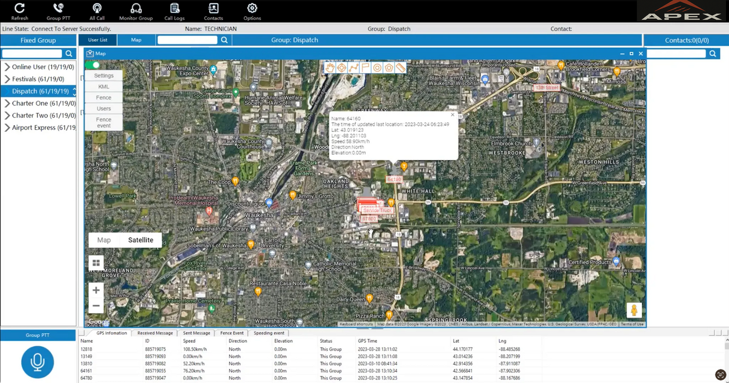 Apex TeamTrack™ - Tracking + Dispatcher Software